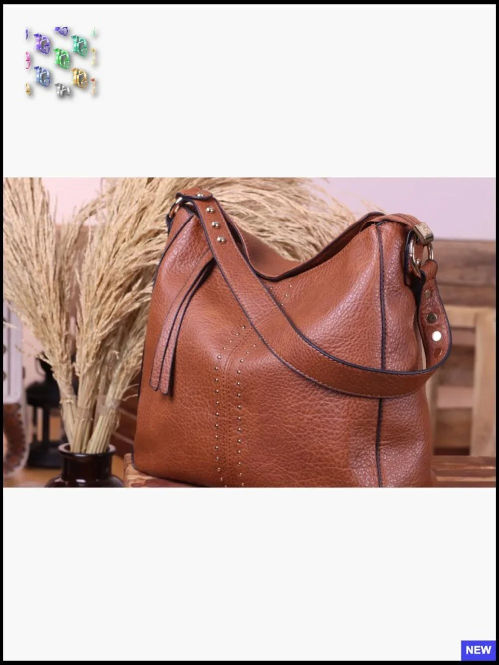 Chic Hobo Crossbody Bag Faux Leather Triple Compartment Convertible Strap